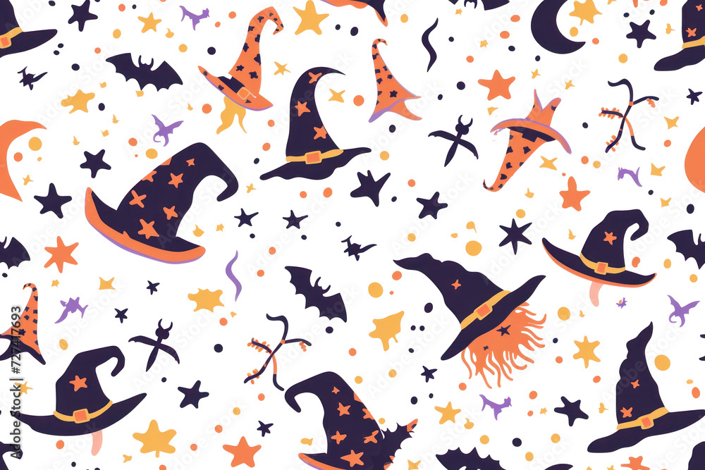 Pastel Halloween Seamless Pattern Background Pastel Halloween Seamless Pattern Background