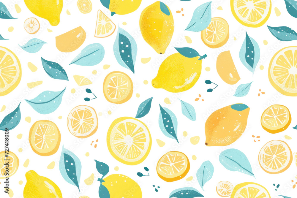 Pastel Fruit Pattern on Transparent Background Pastel Fruit Pattern on Transparent Background