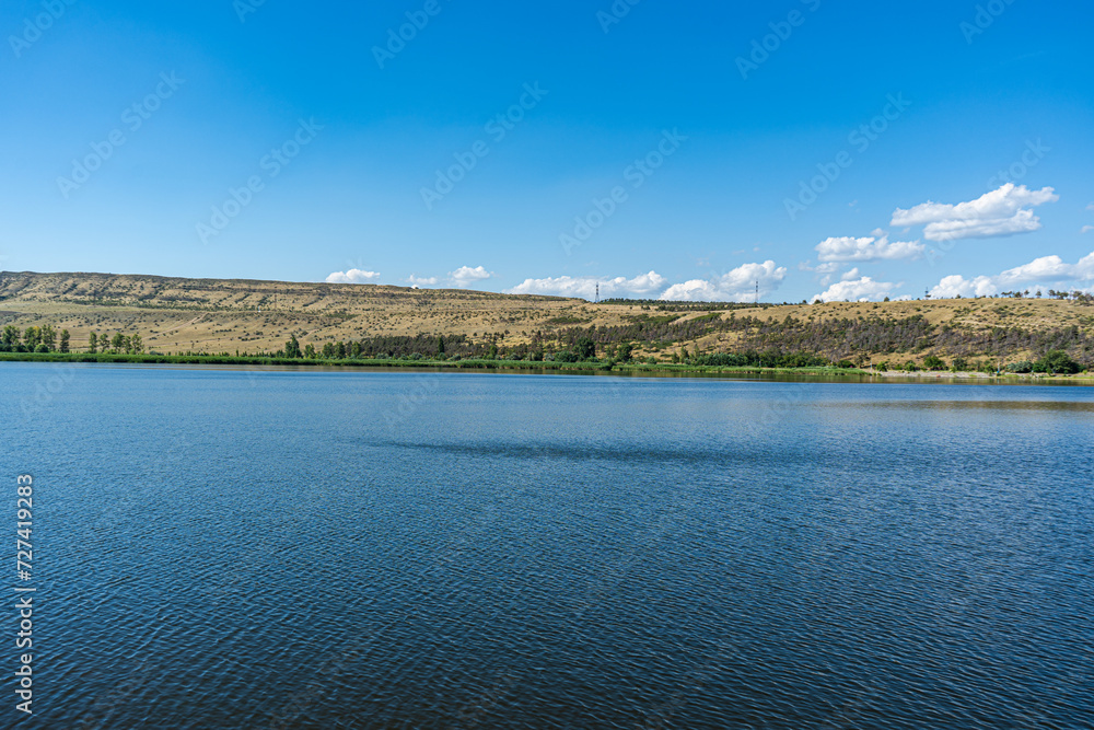 Lake landscape in summer