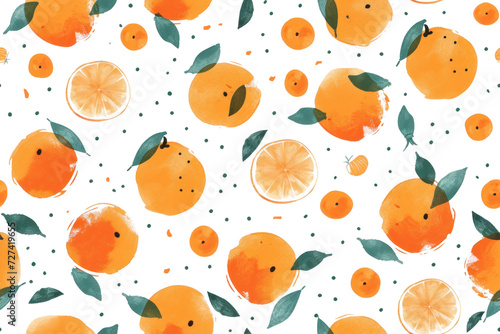 Pastel Fruit Pattern on Transparent Background