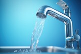 Water Flowing From Faucet, water day concept, Ai Generated