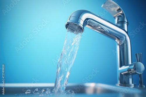 Water Flowing From Faucet  water day concept  Ai Generated