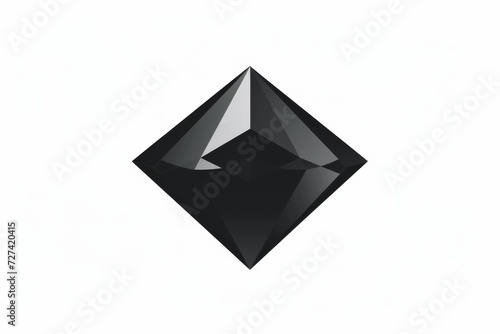 Free Download A striking sketch of a black diamond contrasts against a clean white background, capturing the essence of bold design and the allure of darkness - GFXLoad
