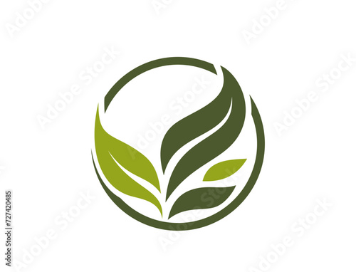 Eco logo. organic, plant, and nature symbol. vector image in flat design