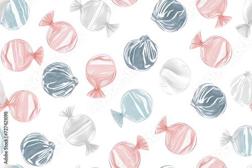 Seamless Pastel Candies Pattern