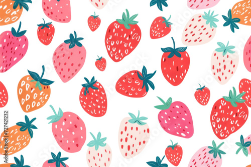 Pastel Berry Pattern on Transparent Background
