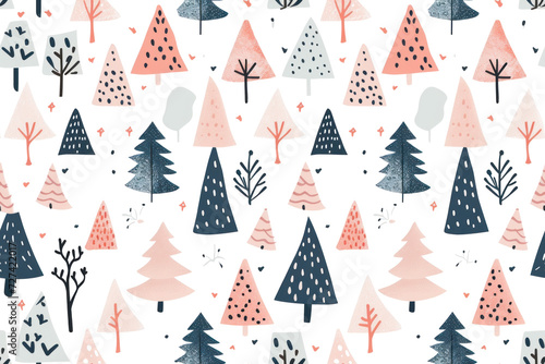 Pastel Winter Pattern for Seamless Design