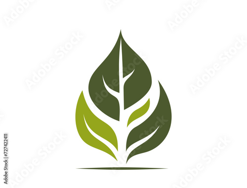 Eco leaf icon. plant, botanical and nature symbol. vector image in flat design