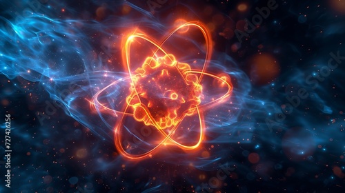Abstract illustration of an atom.