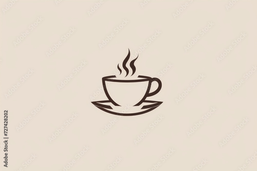 Whimsical line art of a coffee cup, sketched with childlike charm, brings a warm and comforting touch to this charmingly designed logo Whimsical line art of a coffee cup, sketched with childlike charm, brings a warm and comforting touch to this charmingly designed logo