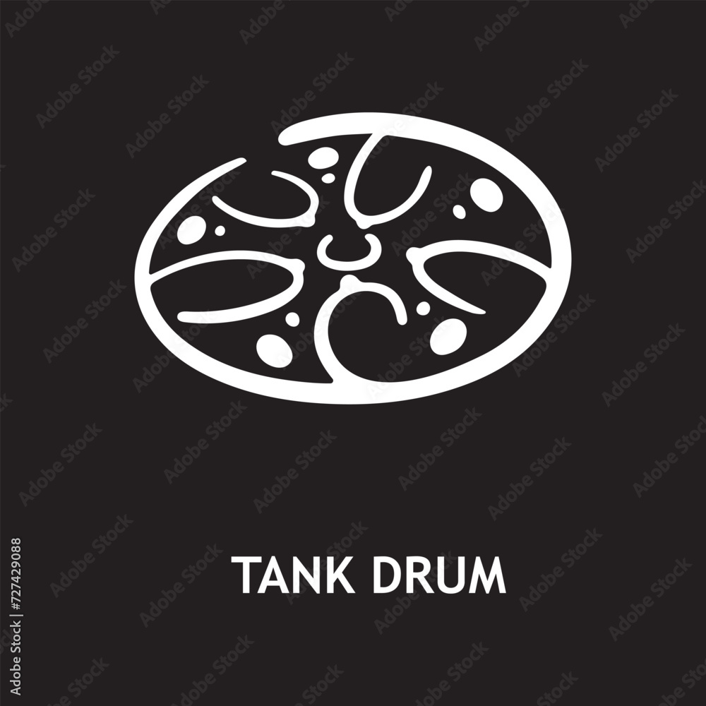 Obraz premium vector icon for tank drum, musical instruments