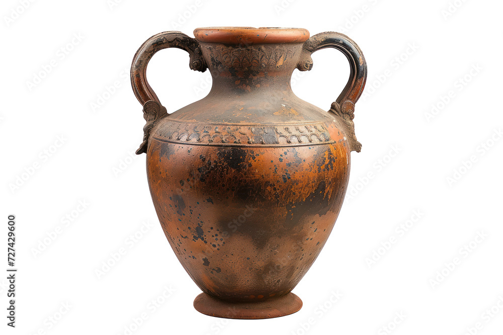 Ancient amorphous vase, cut out - stock png.