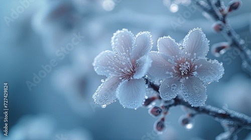 Close-Up of Water-Drenched Flower