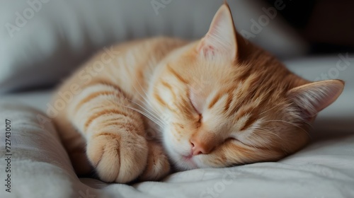 Cute orange cat sleeping © Stella