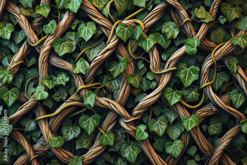 Generate a pattern of intertwining vines, capturing the sense of growth and vitality photo