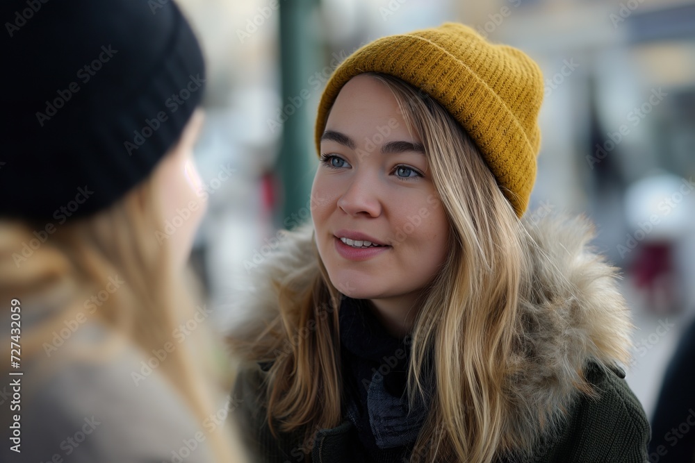 Young woman talks about intimacies with her friend. Young woman talks about intimacies with her friend.