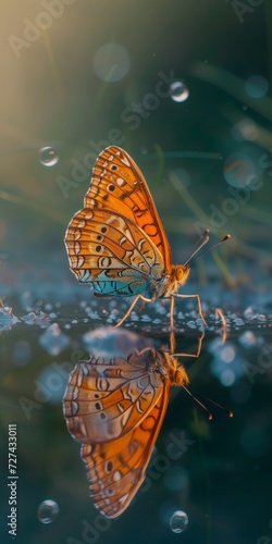 butterfly on the water © StockUp