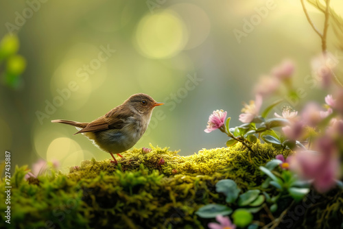 brown robin on a branch © StockUp