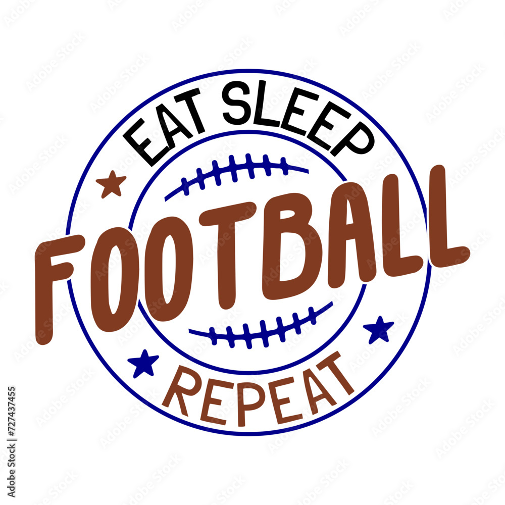 eat sleep football repeat Svg