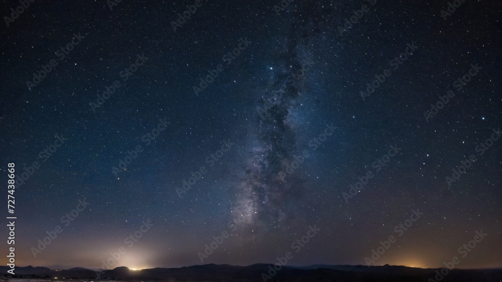 Photograph of the galaxy in a starry night sky cosmic view astronomical landscape universe exploration Photograph of the galaxy in a starry night sky cosmic view astronomical landscape universe exploration