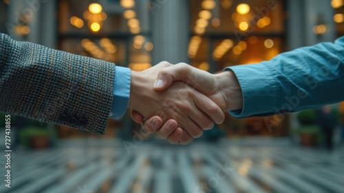 Business Handshake Agreement in Urban Setting © Viktor