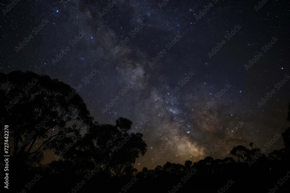 Night sky photography with stars and the milky way in clear view