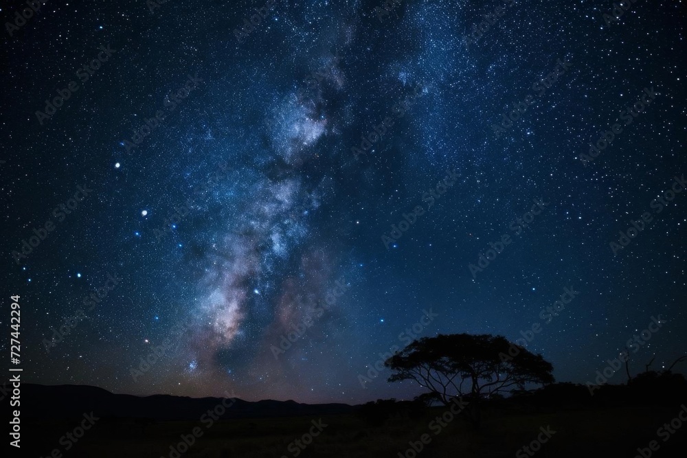 Night sky photography with stars and the milky way in clear view Night sky photography with stars and the milky way in clear view