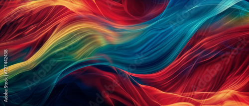 Vibrant Abstract Colorful Waves Flowing in Red, Blue, and Green