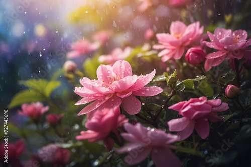 "Spring Rain: Blooms and Blur"?