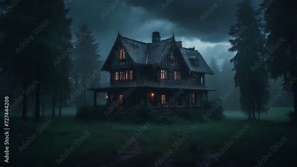 Mystical house in the forest Mystical house in the forest