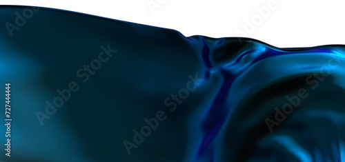 Tranquil Momentum  Abstract 3D Blue Wave Illustration for Peaceful Visual Experiences