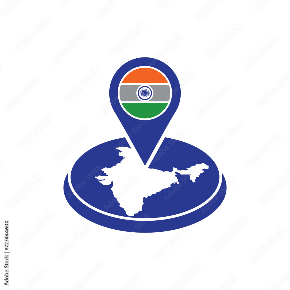 map of India icon vector illustration symbol design map of India icon vector illustration symbol design