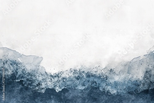 background with space for text, granulated watercolor abstract minimalist textured grey Upward and Blue Nova and white colors, quiet luxury, A handmade piece of art with a color splash of cool tones,  photo