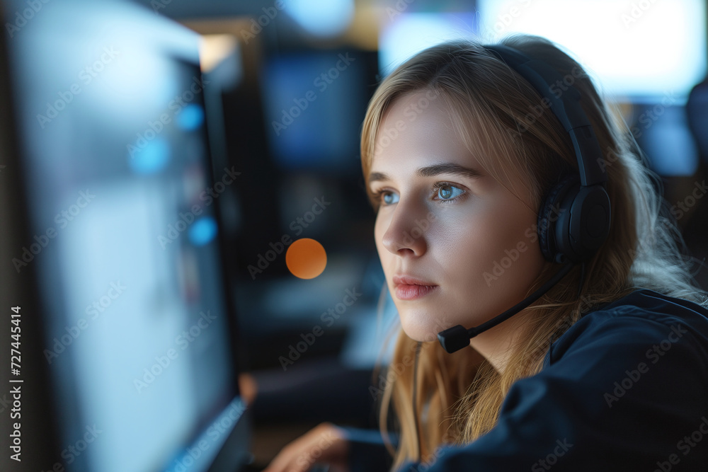 A gamer girl getting ready to stream. technology concept A gamer girl getting ready to stream. technology concept