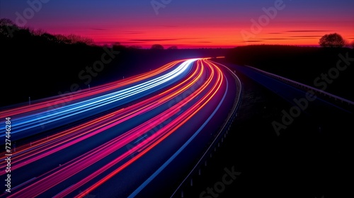 Twilight Traffic Streaming on a Rural Highway