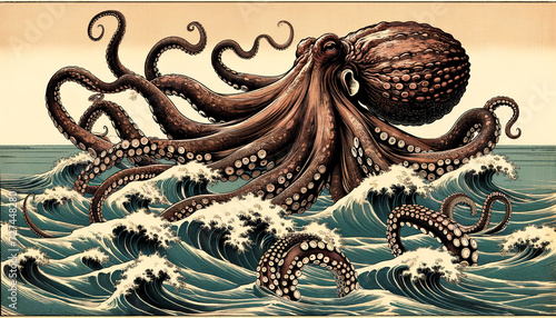 浮世絵（Ukiyoe）／鯨（octopus） © dalb