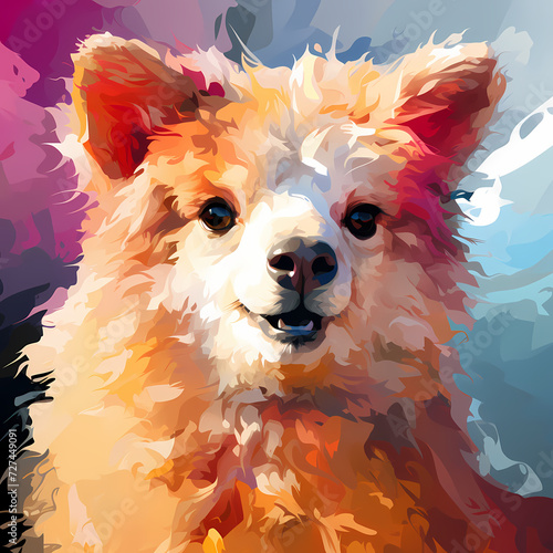 Cute lama hand drawn multic...