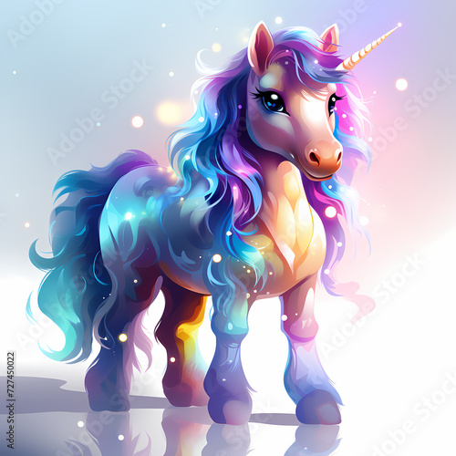 Unicorn in fairytale - Colo...