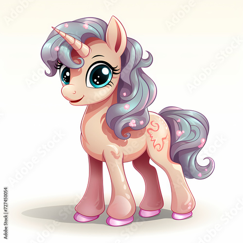 Unicorn in fairytale - Colo...