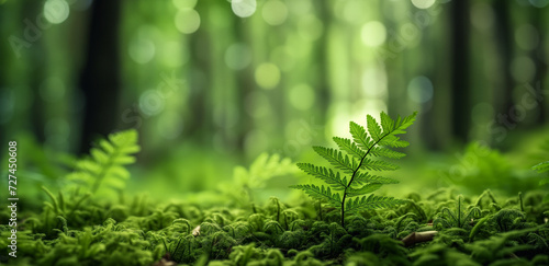 Fototapeta Naklejka Na Ścianę i Meble -  fern leaf in the forest
