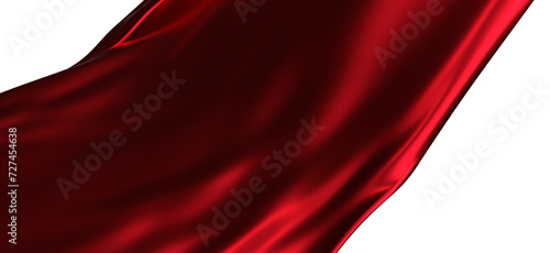 Flowing red cloth background, 3d rendering.