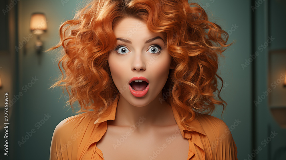 Startled Elegance Against a Teal Canvas