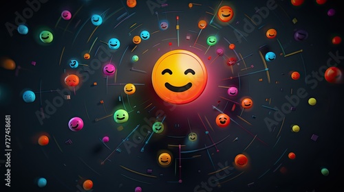 Ai enabled sentiment analysis for customer feedback evaluation solid color background
