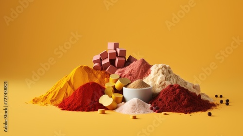 Ai powered ingredient substitution solid color background photo