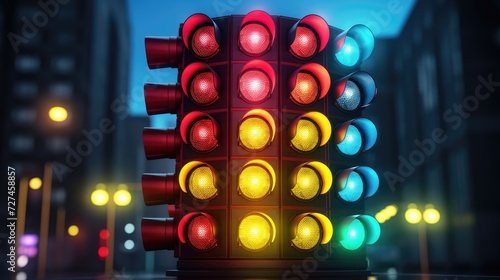 Ai powered traffic signal optimization solid color background