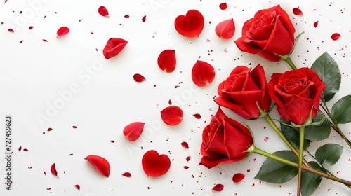 Valentines Day background. Love wallpaper. Empty space for text.
