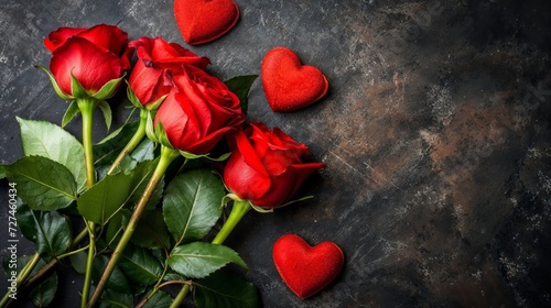 Valentines Day background. Love wallpaper. Empty space for text.