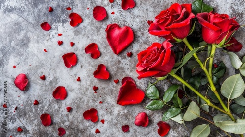Valentines Day background. Love wallpaper. Empty space for text.