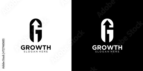 Letter G Growth Logo Vector Template photo