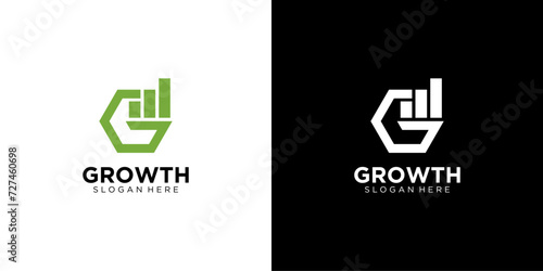 Letter G Growth Logo Vector Template